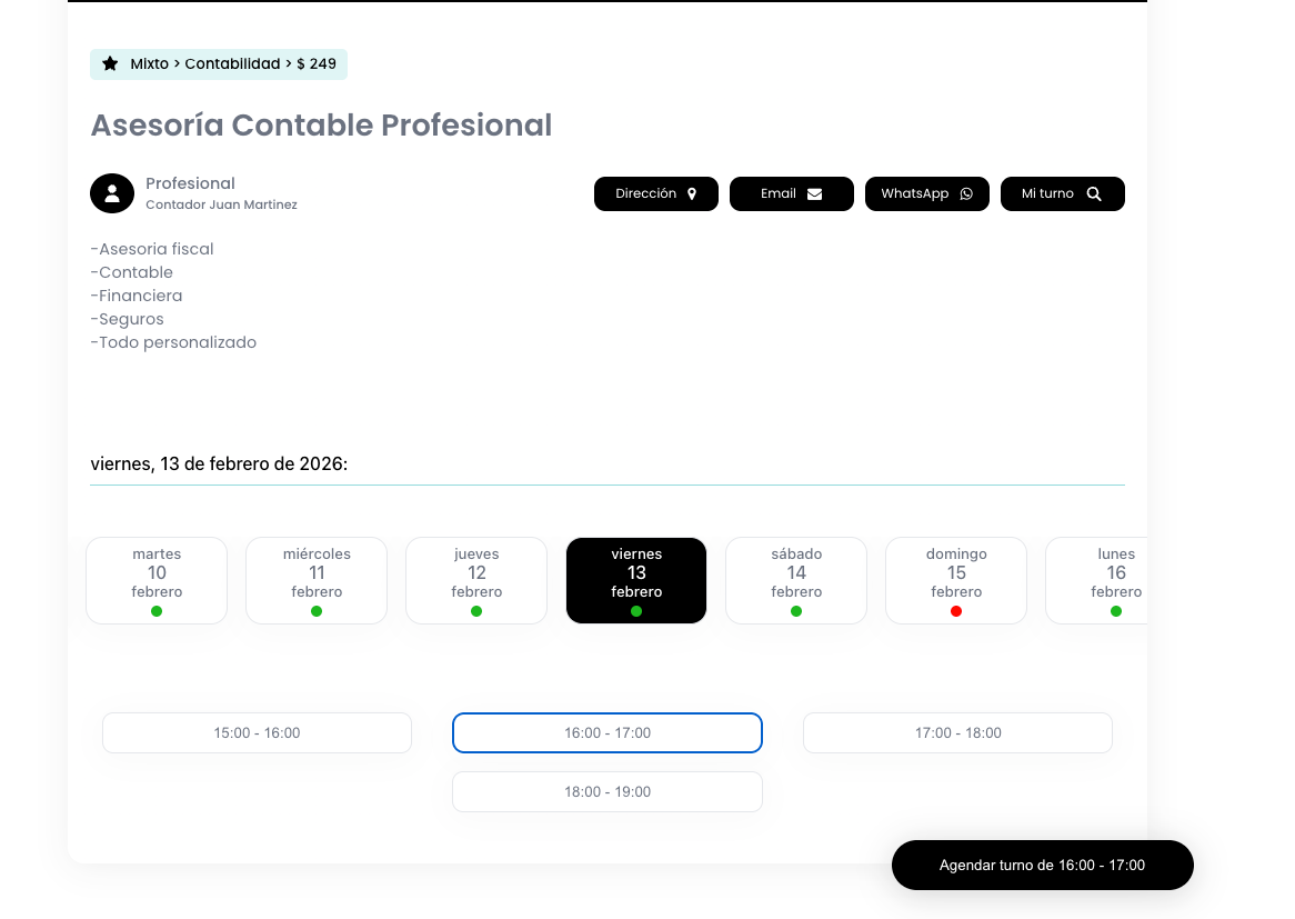 Proceso de pago y agenda automática para citas en línea - Cobro anticipado para barberías y consultorios