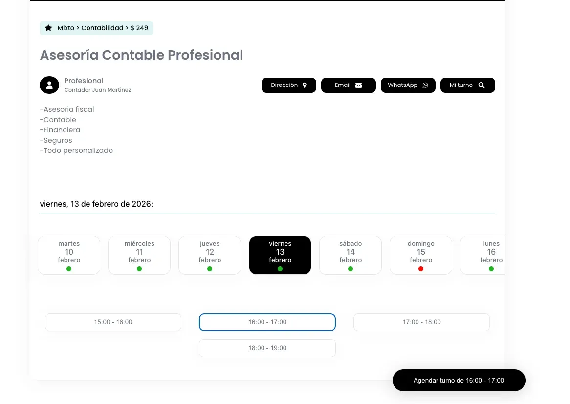 Proceso de pago y agenda automática para citas en línea - Cobro anticipado para barberías y consultorios