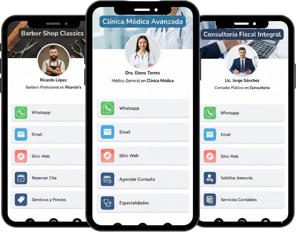 Tarjetas de presentación digital QR personalizadas para profesionales, consultores y emprendedores en Latinoamérica